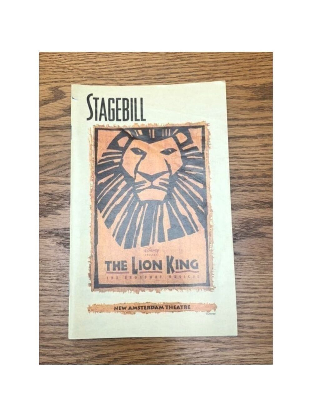 Stagebill Playbill The Lion King